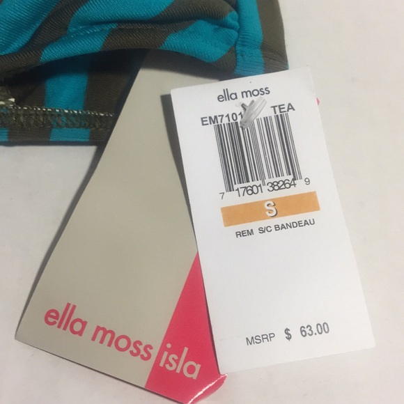 Ella Moss Bikini Swim Top Striped Sz S - Picture 8 of 8